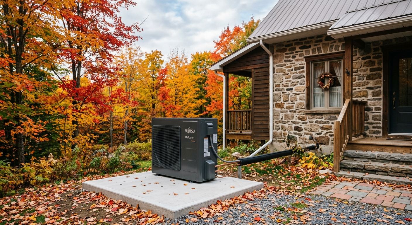 Climatisation thermopompe installée à Latulipe-et-Gaboury, Québec