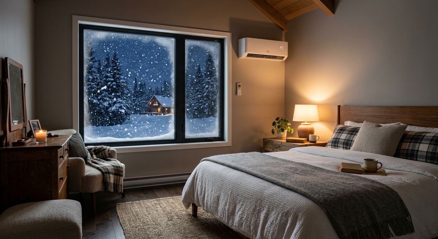 Climatisation thermopompe installée à Amos, Québec